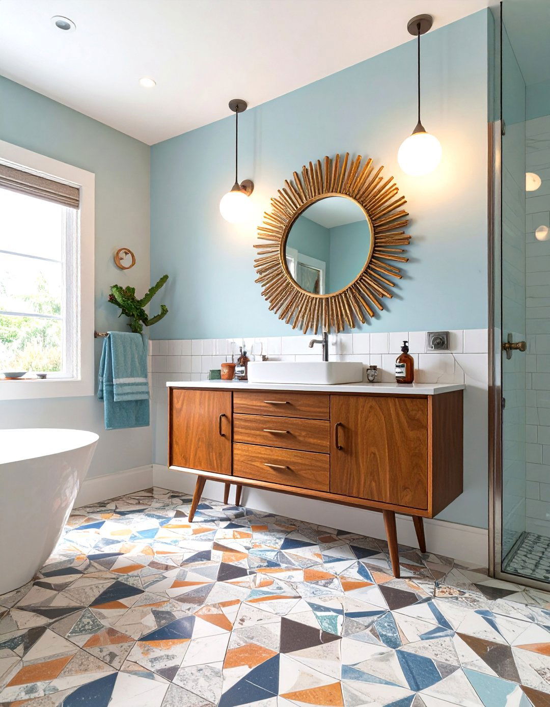 Mid Century Modern Bathroom - 30 mens bathroom ideas