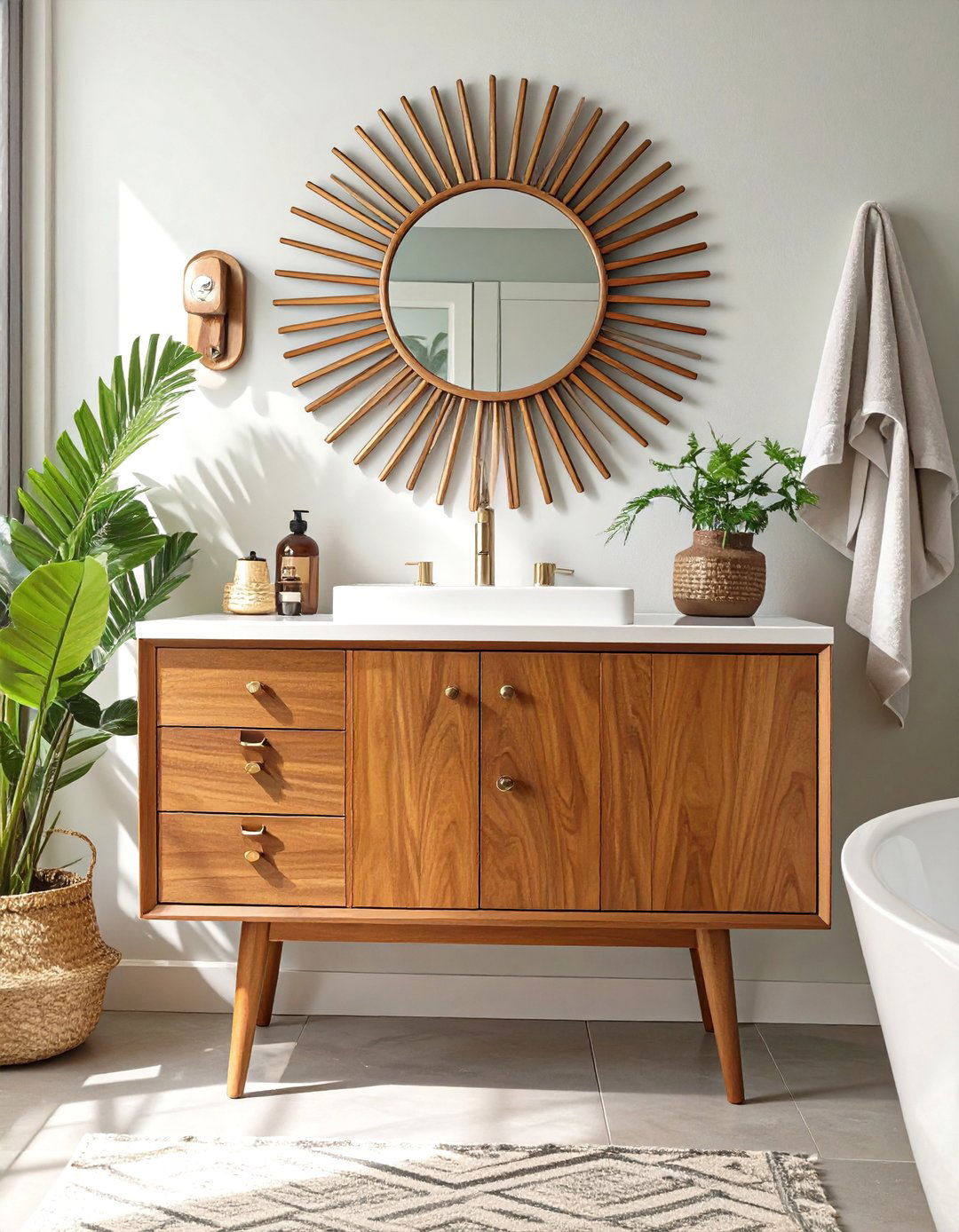 Mid Century Modern Bathroom Cabinet - 30 bathroom storage cabinet ideas