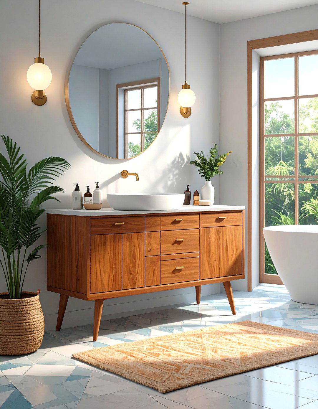 Mid Century Modern Bathroom Cabinet - 30 bathroom cabinet ideas