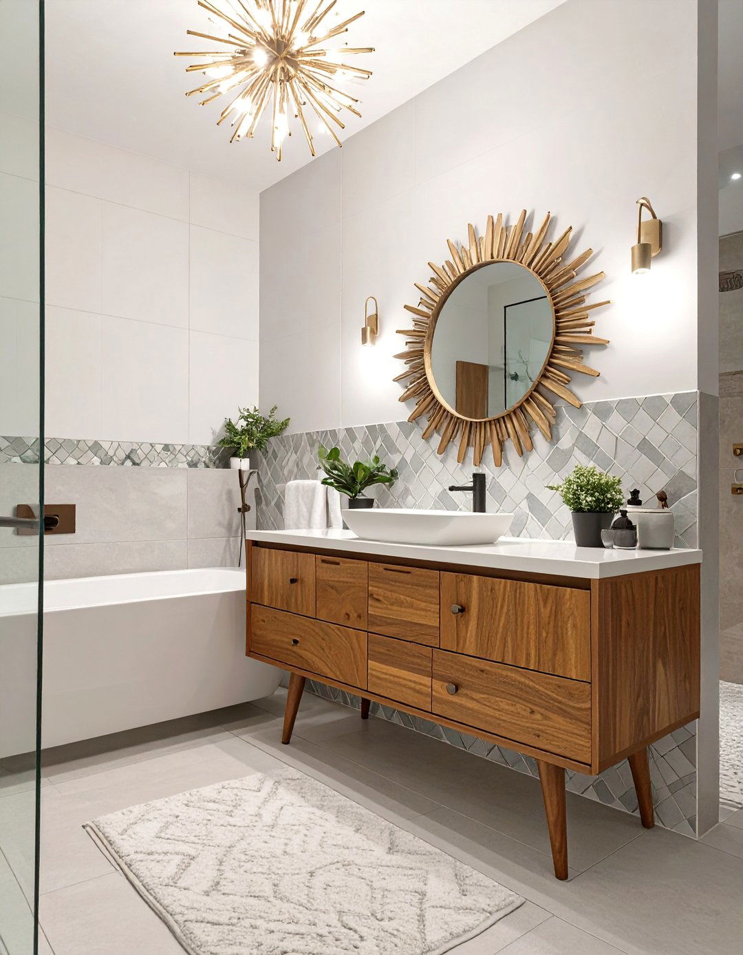 Mid Century Modern Bathroom Refresh - 30 bathroom upgrade ideas