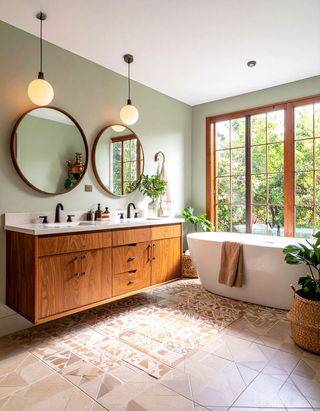 Mid Century Modern Bathroom - 30 3d bathroom design ideas