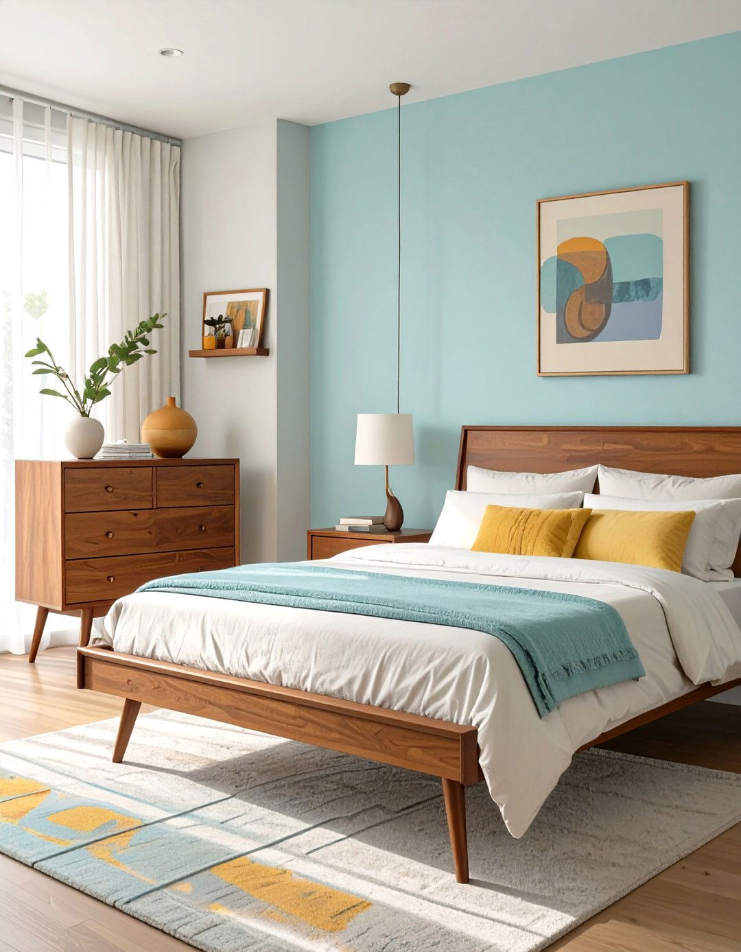 Mid Century Modern Bedroom with Tapered Leg Furniture - 30 women bedroom ideas