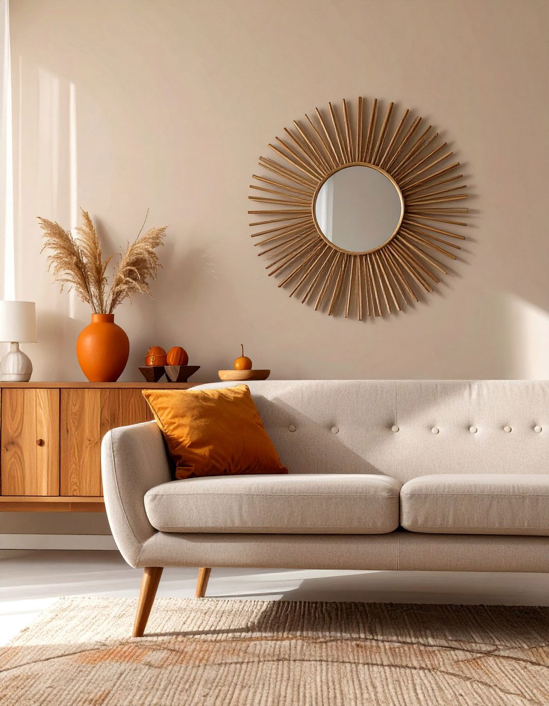 Mid Century Modern Beige Living Room - 30 beige living room ideas