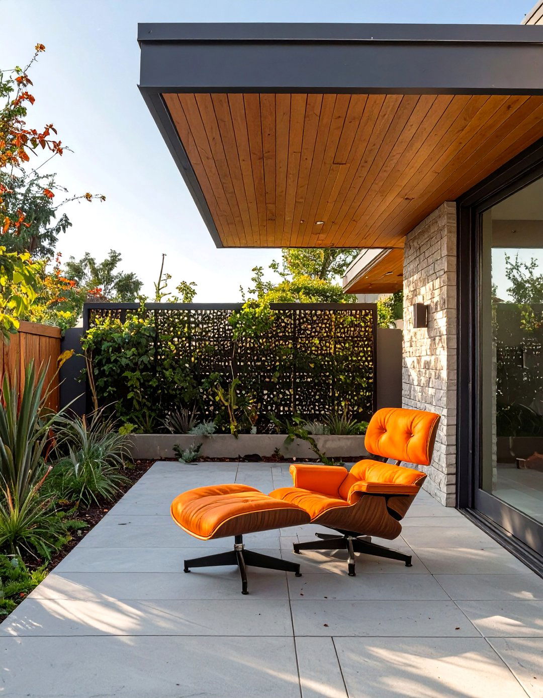 Mid Century Modern Breezeway - 30 covered patio ideas attached to house