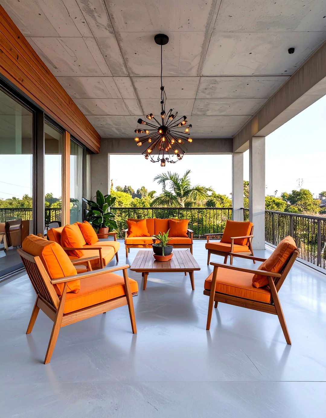 Mid Century Modern Concrete Porch - 30 concrete porch ideas