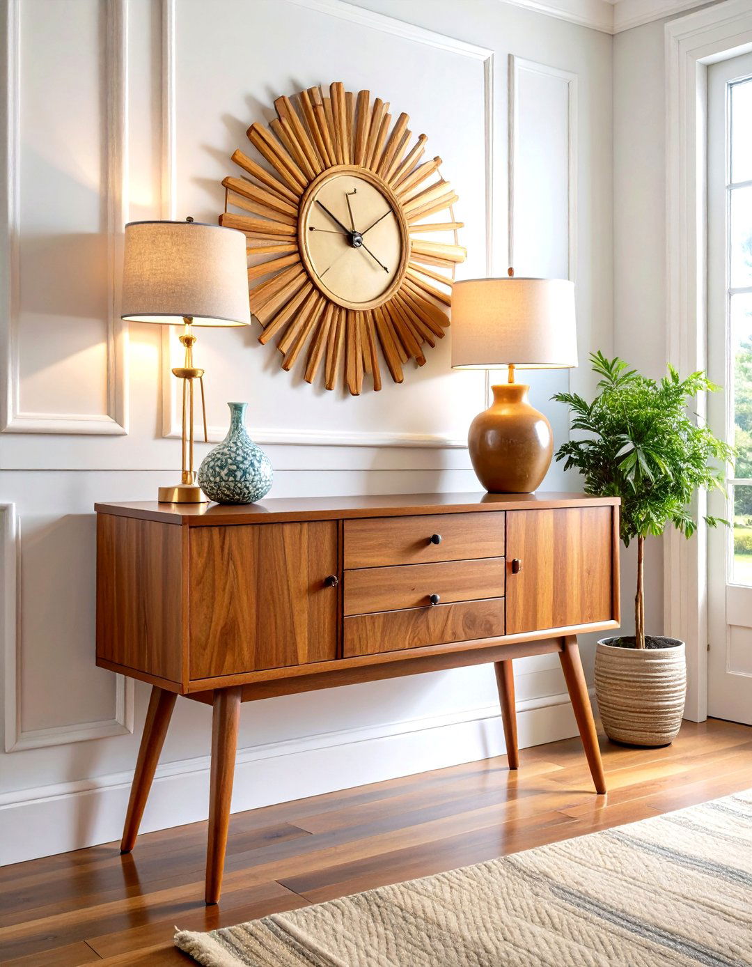 Mid Century Modern Console Table - 30 entryway console table decor ideas