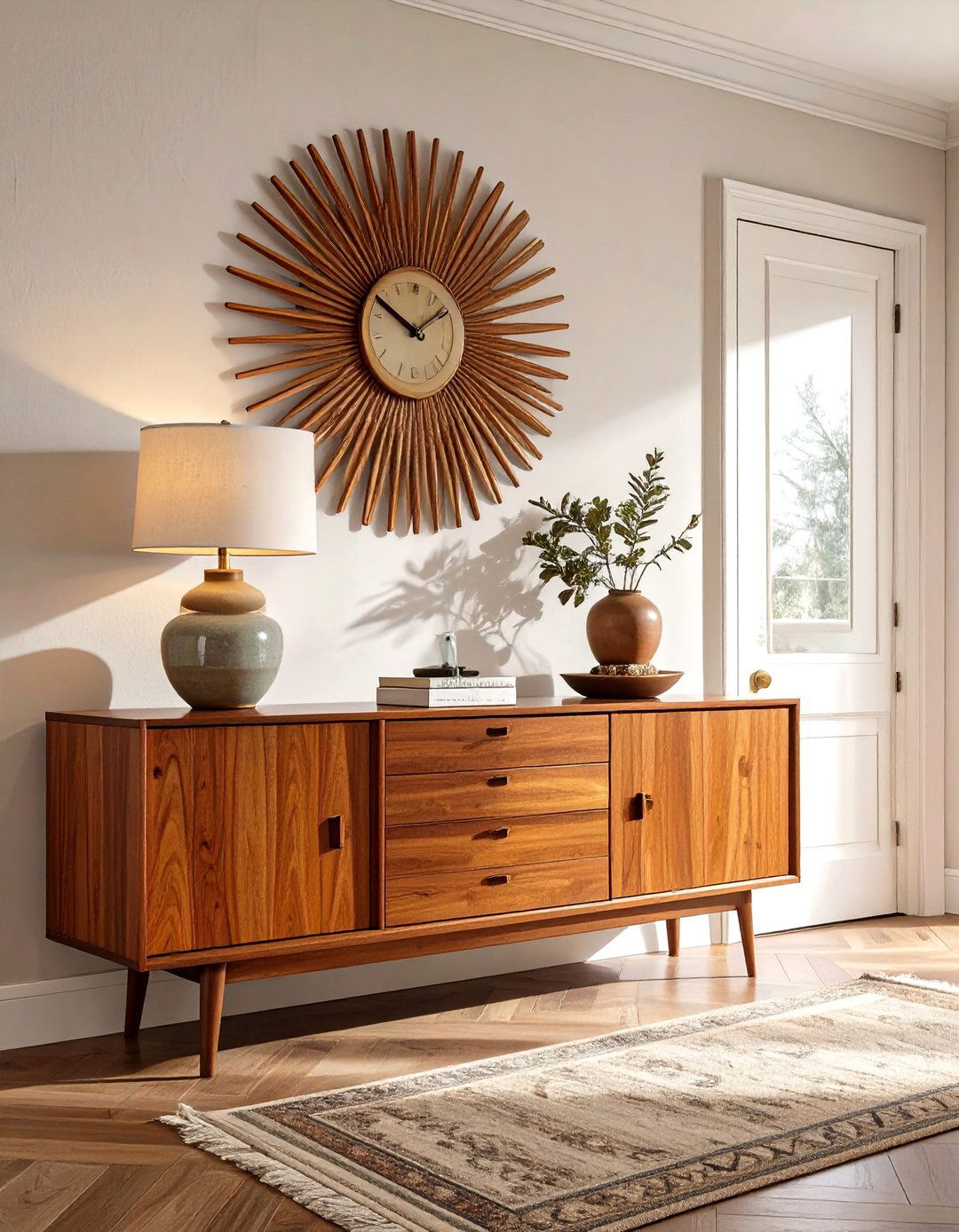 Mid Century Modern Credenza - 30 hallway storage ideas