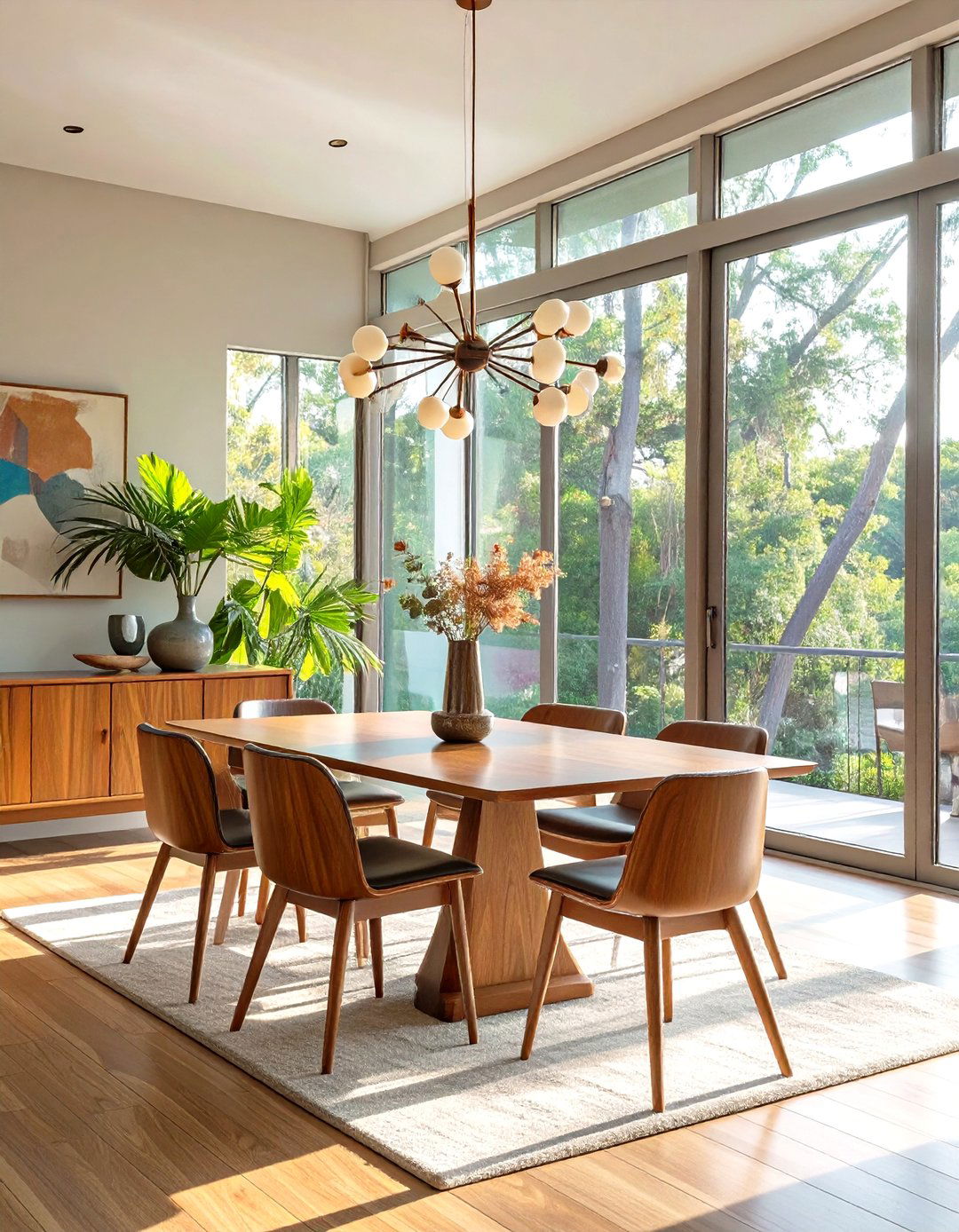 Mid Century Modern Dining Area - 30 interior design with natural light ideas