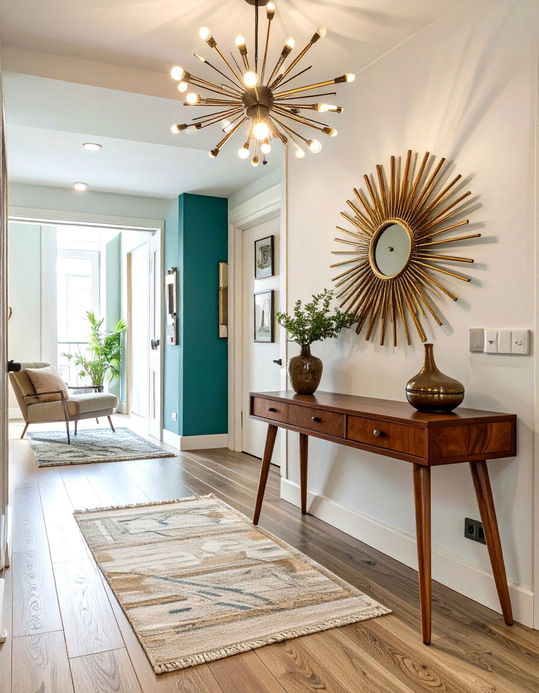 Mid Century Modern Entryway - 30 apartment entryway ideas