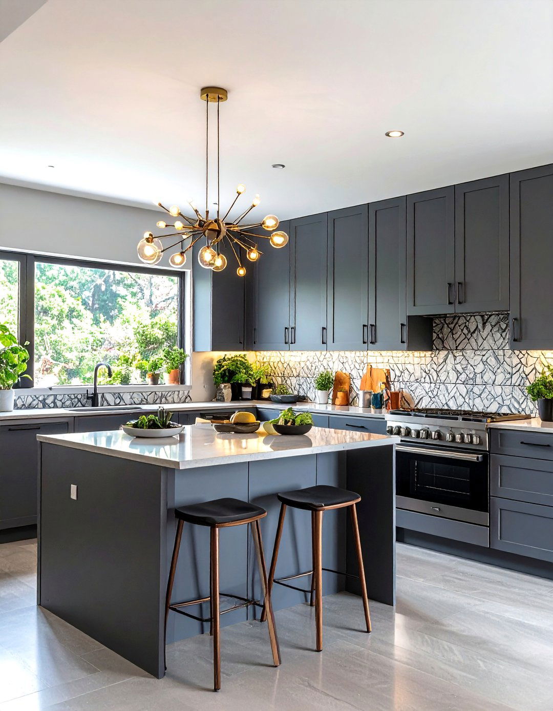 Mid Century Modern Gray Kitchen - 30 gray kitchen ideas