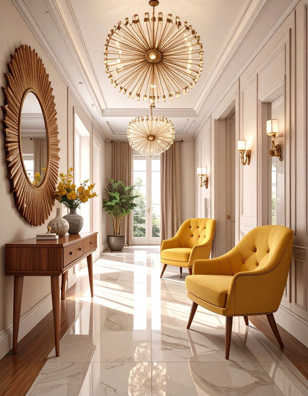 Mid Century Modern Hallway Accents - 30 hallway furniture ideas