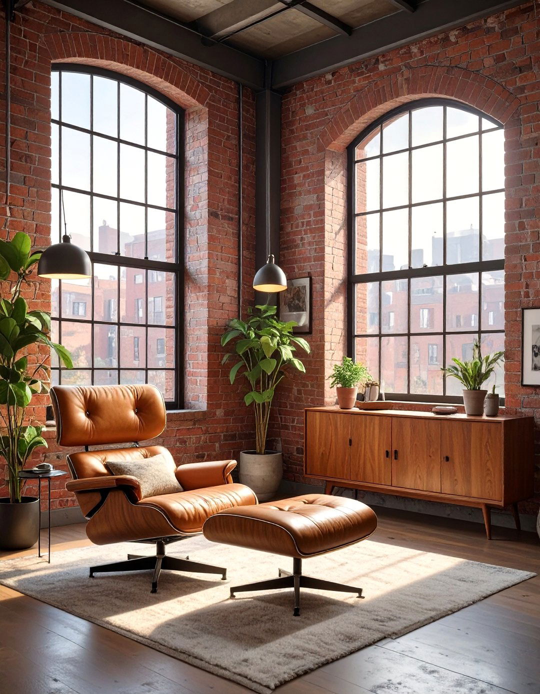 Mid Century Modern Industrial Mix - 30 ai industrial loft design ideas