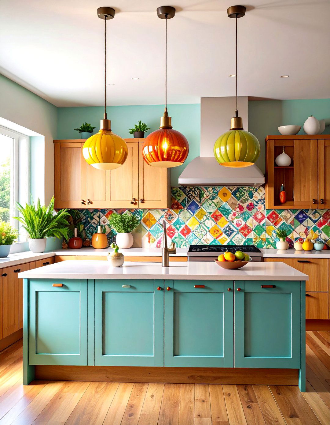 Mid Century Modern Kitchen Globe Pendants - 30 kitchen light ideas