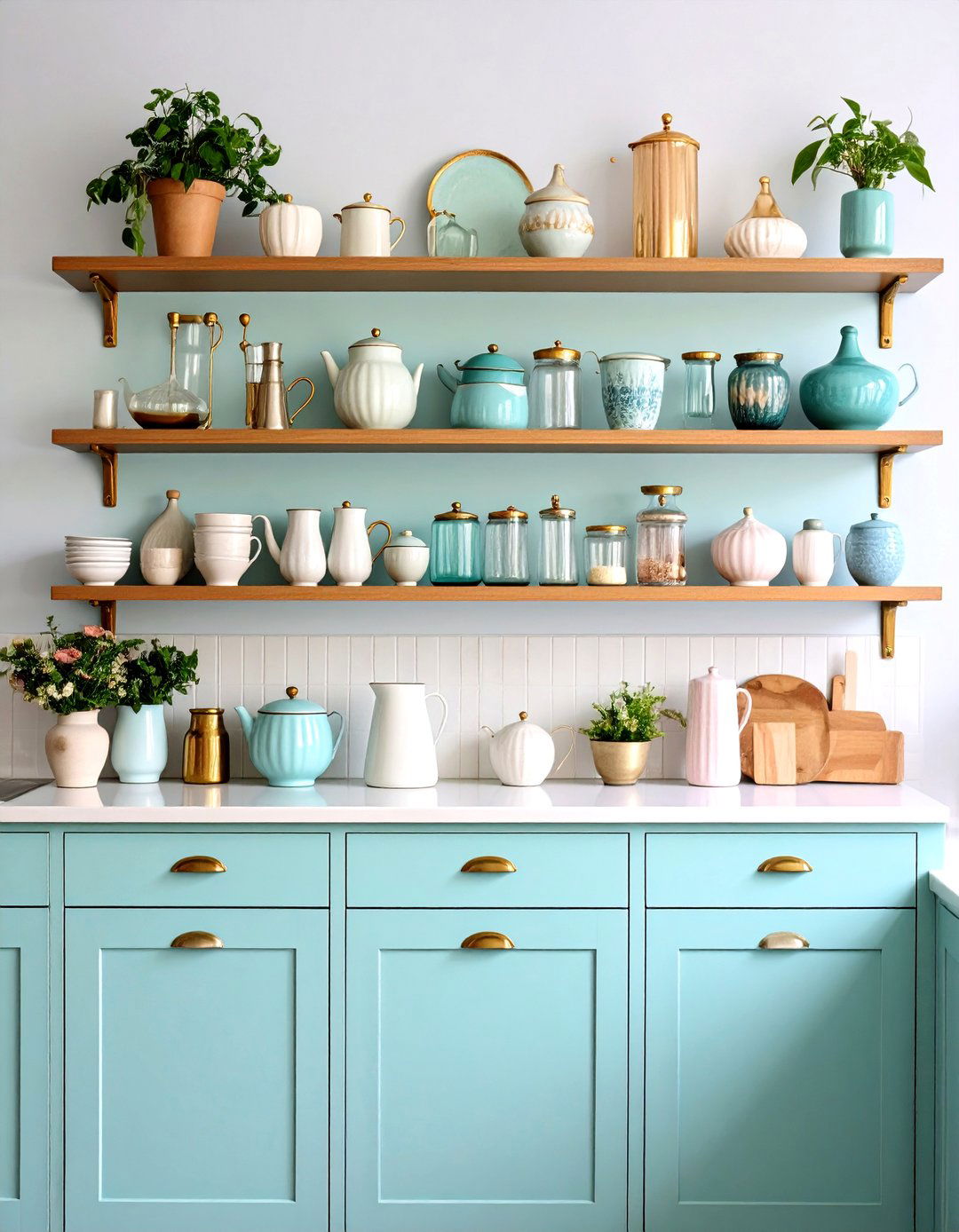 Mid Century Modern Kitchen Shelves - 30 kitchen shelves ideas