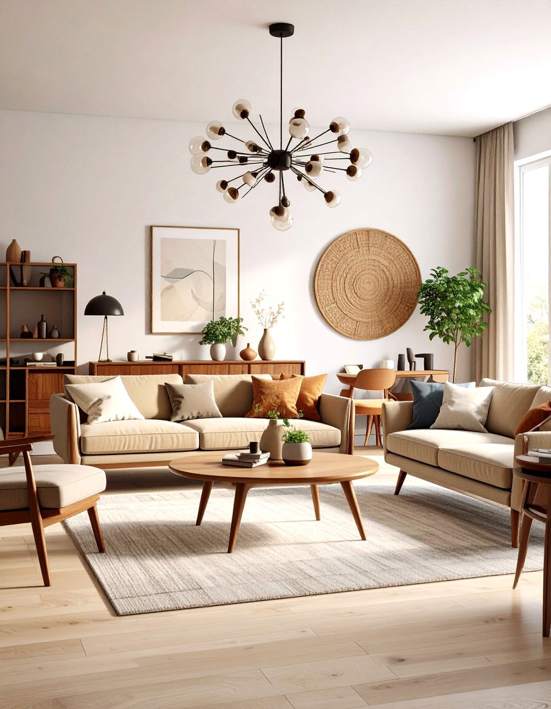 Mid Century Modern Living Room - 30 family room vs living room decorating ideas