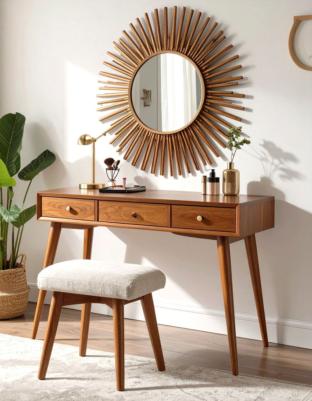 Mid Century Modern Makeup Vanitynull