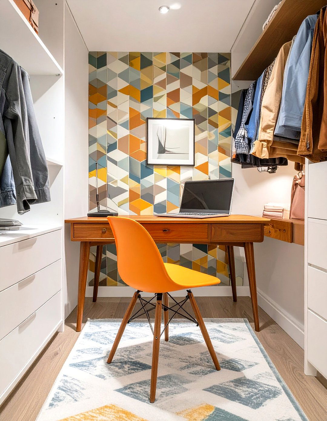 Mid Century Modern Nook - 30 closet office ideas