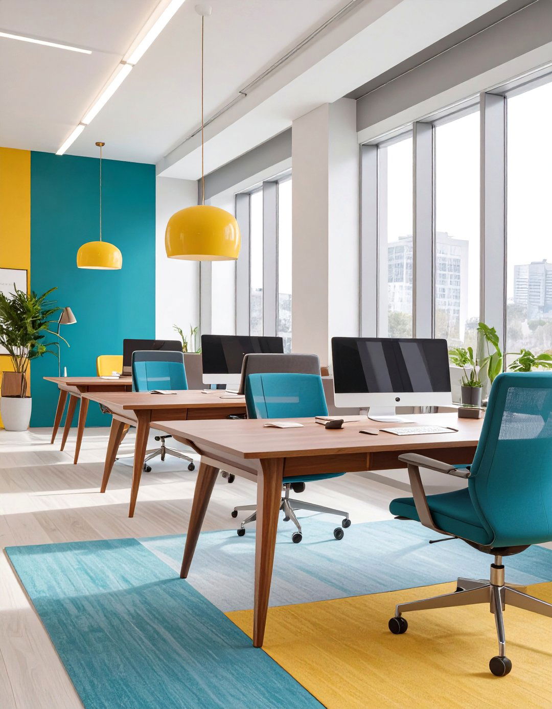 Mid Century Modern Office Revival - 30 commercial office interior design ideas