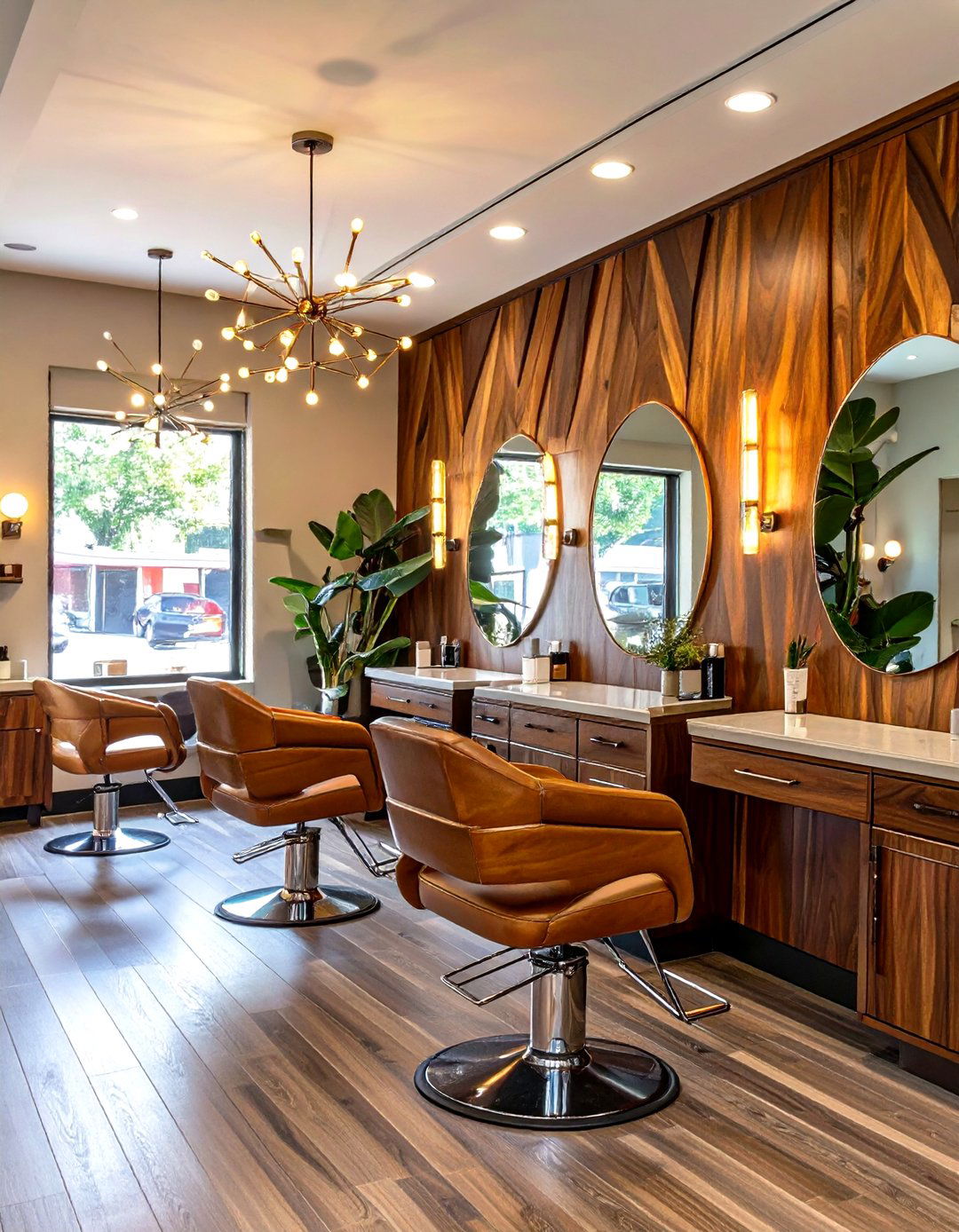 Mid Century Modern Salon - 30 salon interior design ideas