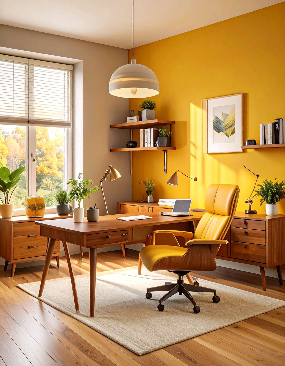 Mid Century Modern Small Office - 30 modern office design ideas for small spaces
