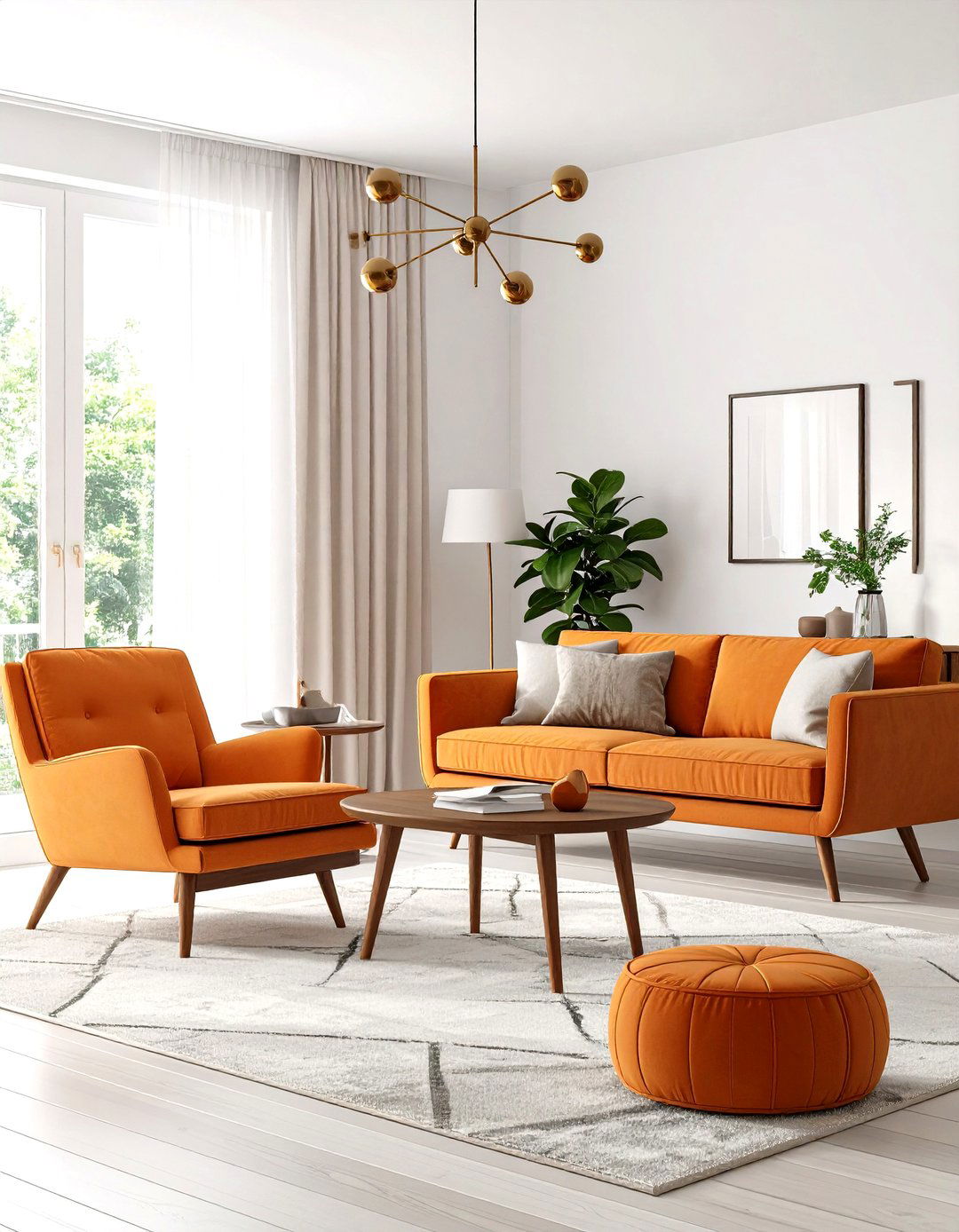 Mid Century Modern Sputnik Chandelier - 30 lighting ideas for living room