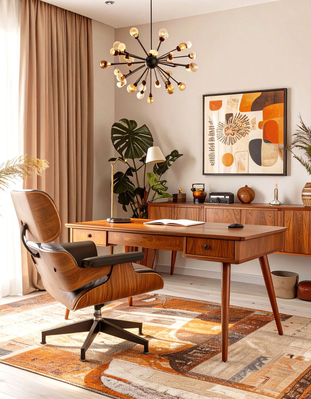 Mid Century Modern Study - 30 modern home office design ideas