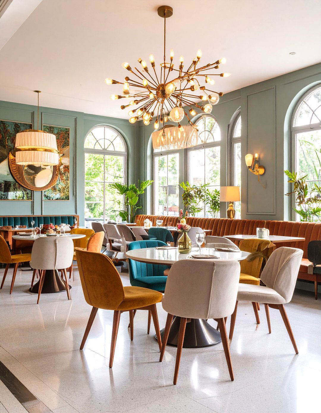 Mid Century Modern with Iconic Furniture - 30 restaurant interior design ideas