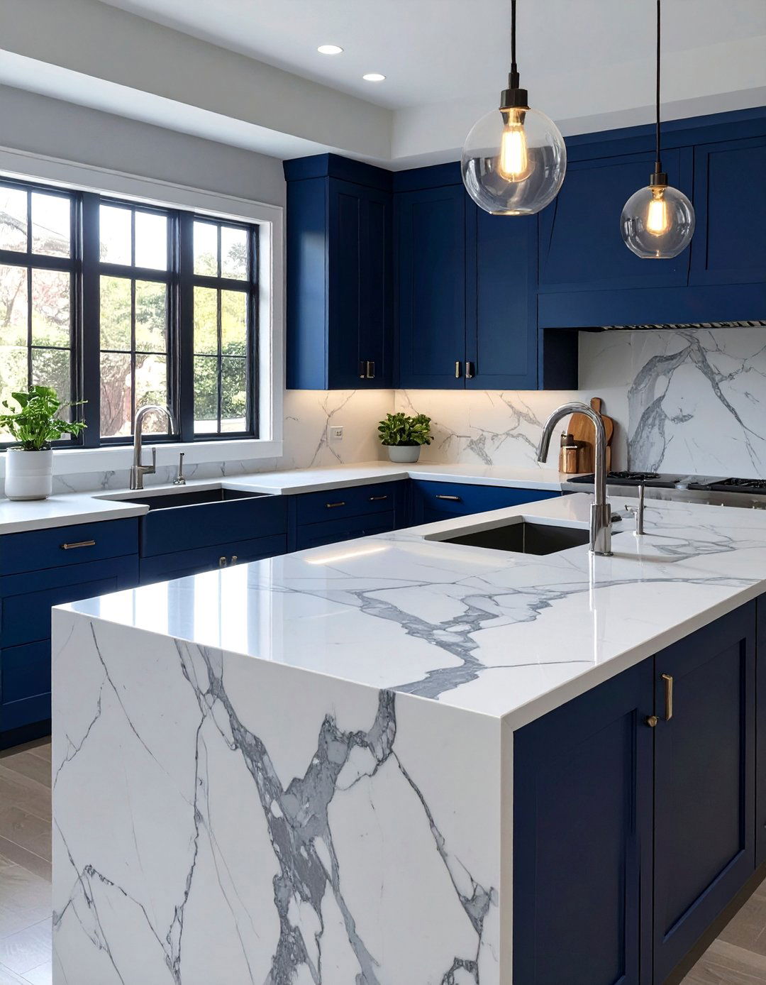 Midnight Blue Kitchen for a Touch of Drama - 30 blue kitchen cabinets ideas