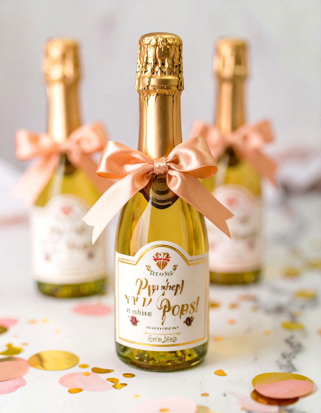 Mini Champagne Bottle Favors - 30 baby shower party favor ideas