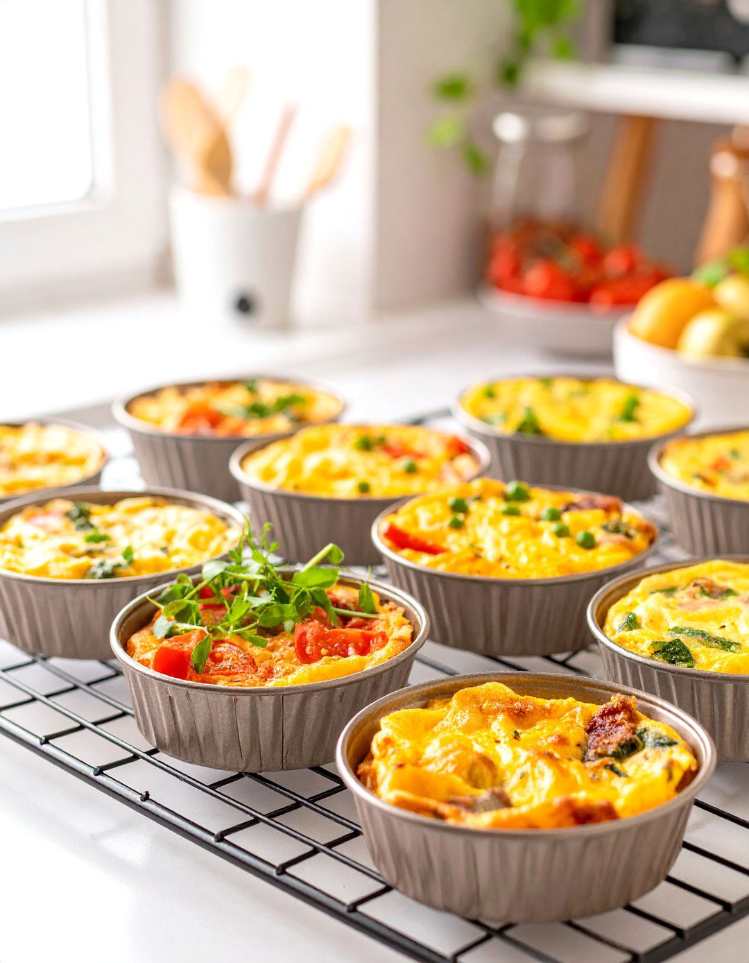 Mini Frittatas In Muffin Tins - 30 office breakfast ideas