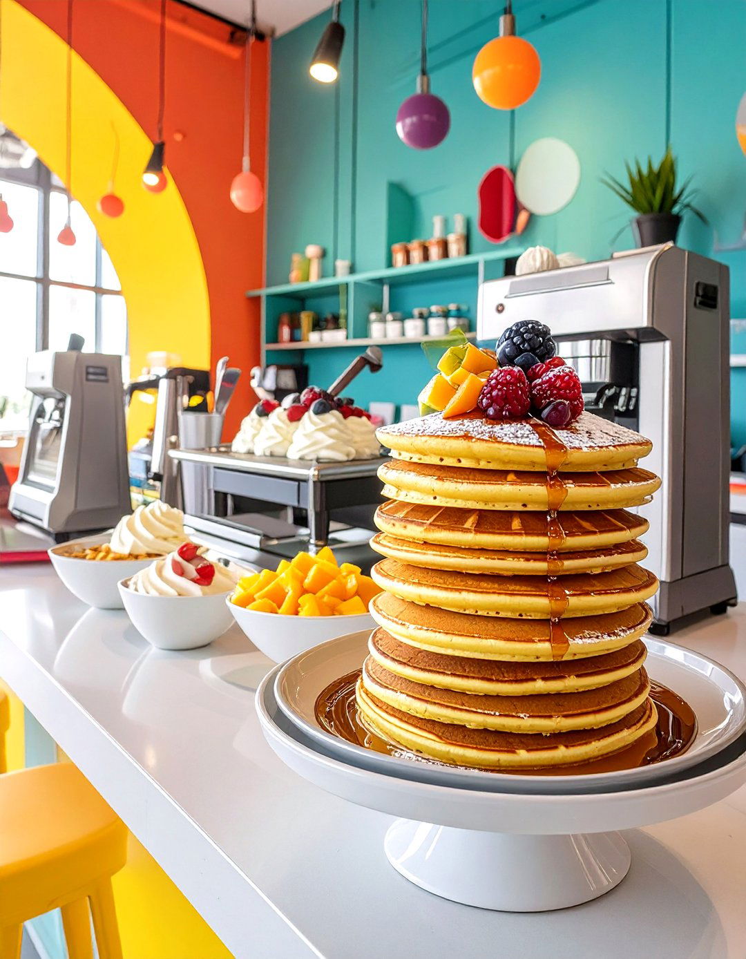 Mini Pancake And Waffle Station - 30 office breakfast ideas