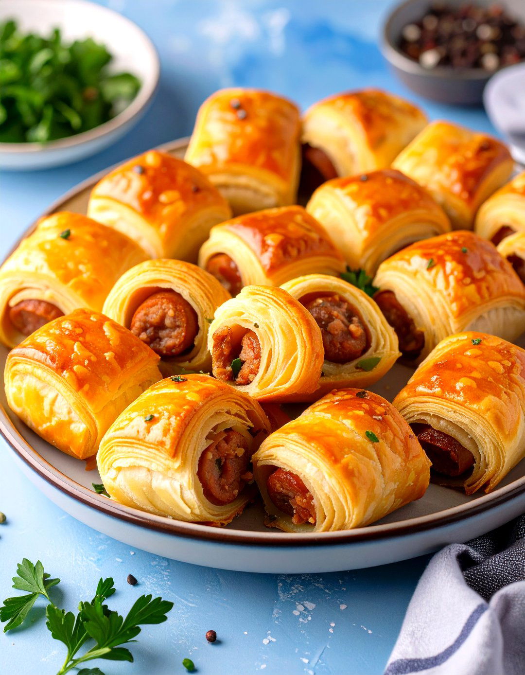 Mini Sausage Rolls - 30 cheap baby shower food ideas