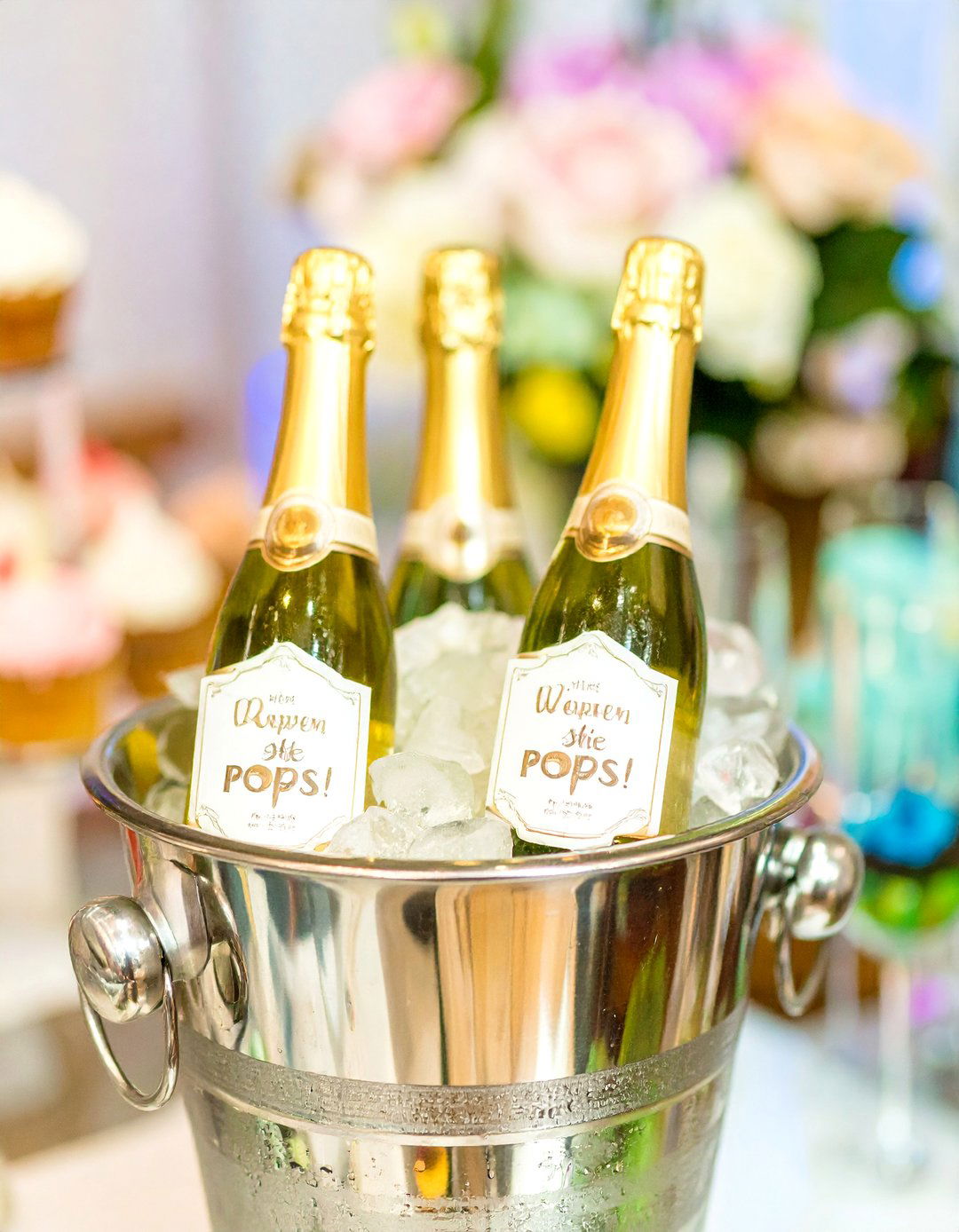 Miniature Champagne Bottles - 30 baby shower favors ideas
