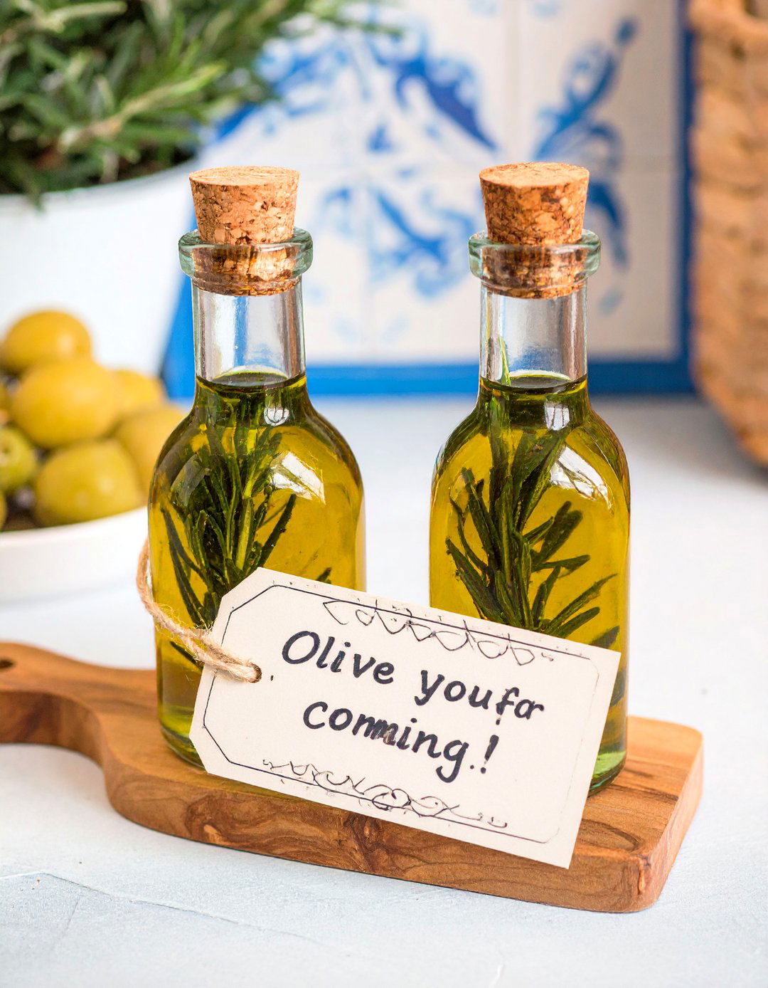 Miniature Olive Oil Bottles - 30 baby shower gift ideas for guests
