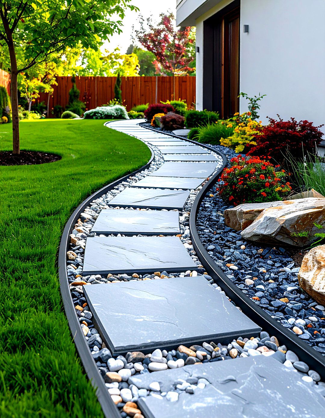 Minimalist Aluminum Edging - 30 landscaping edging ideas