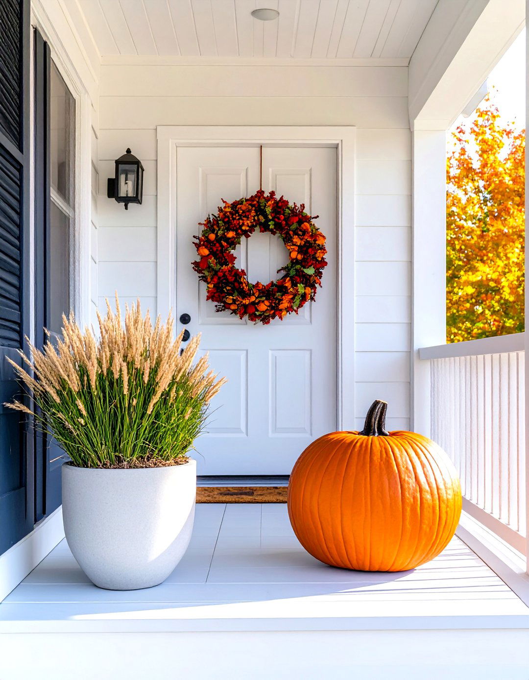 Minimalist Autumn Porch Styling - 30 fall porch decor ideas