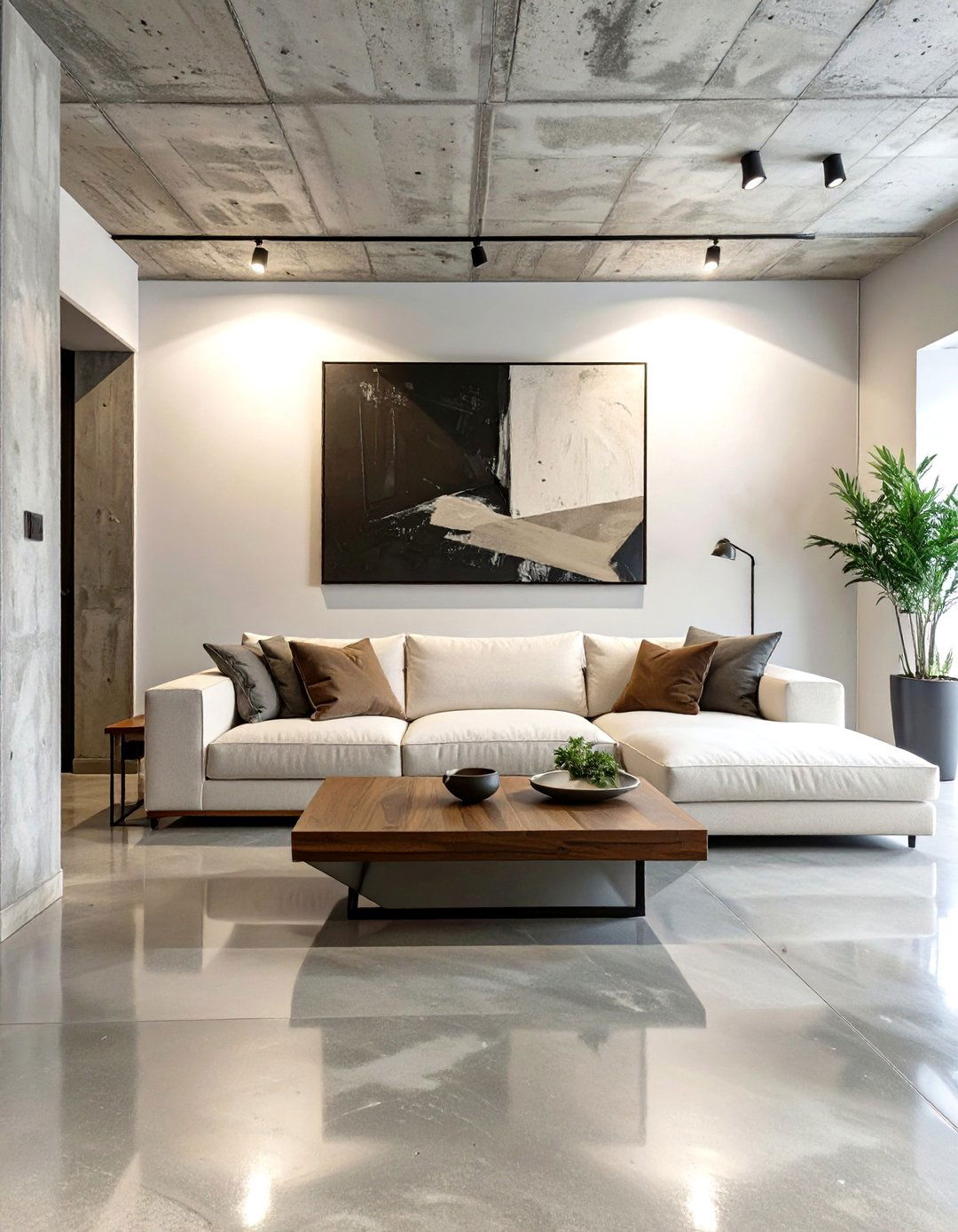 Minimalist Basement Living Area - 30 basement furniture ideas