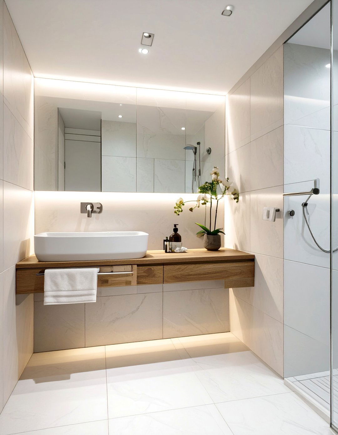 Minimalist Bathroom Recessed Towel Bar - 30 bathroom towel holder ideas