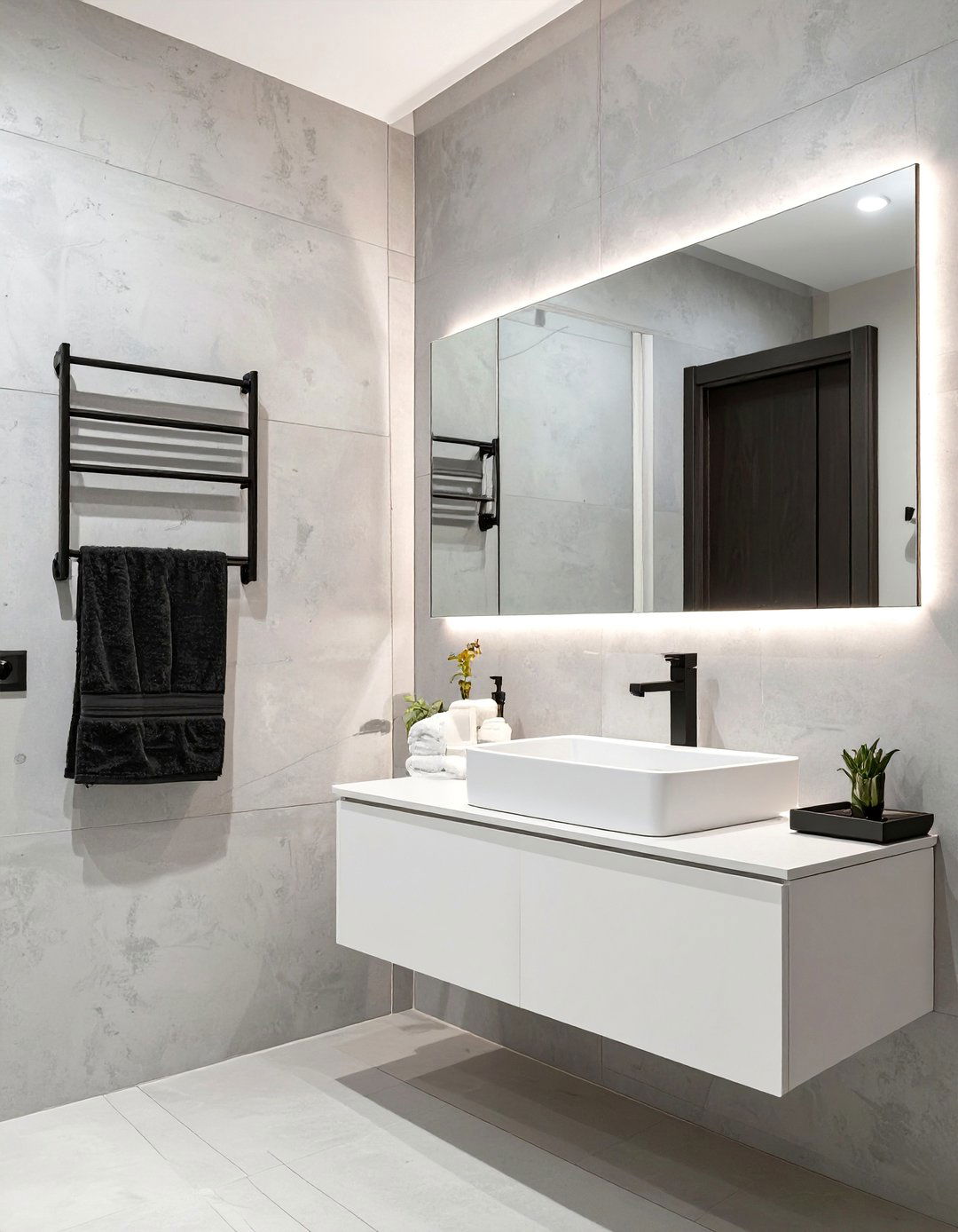 Minimalist Bathroom Wall Mounted Towel Bar - 30 bathroom towel holder ideas