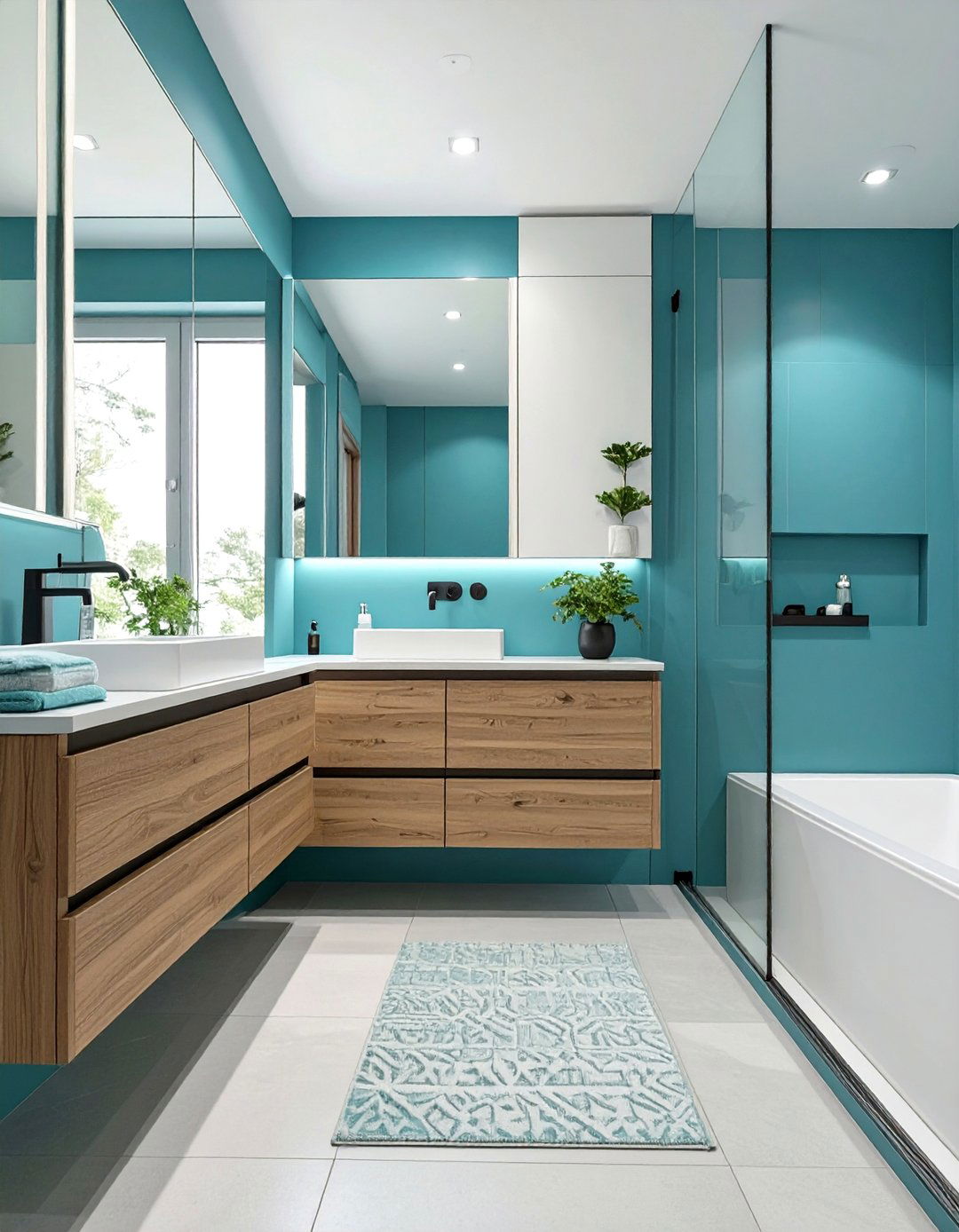 Minimalist Bathroom with Hidden Storage - 30 bathroom trends