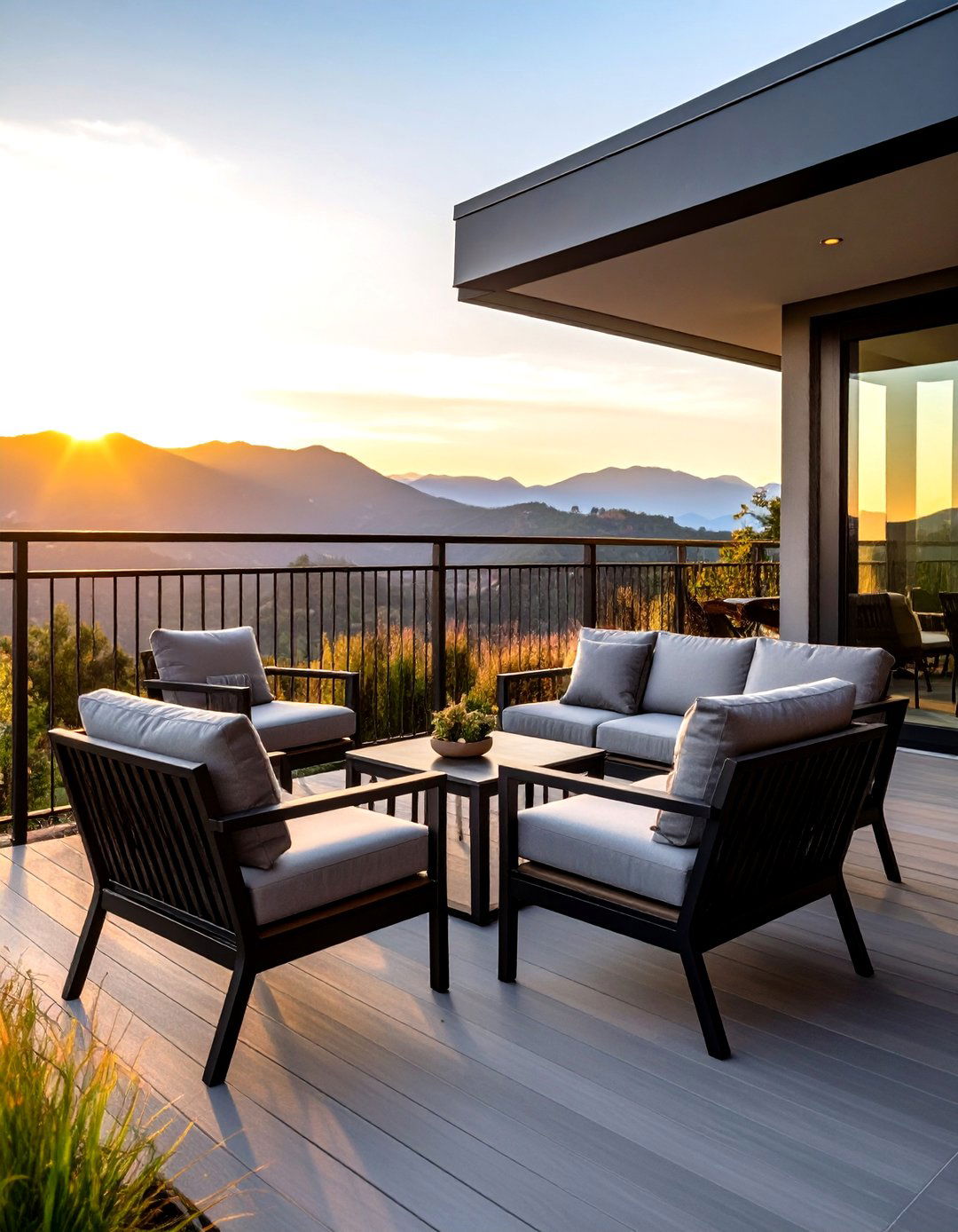 Minimalist Black Metal Railing - 30 deck railings ideas