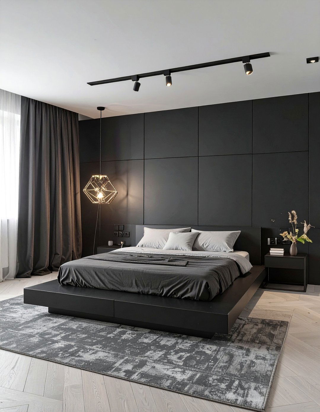 Minimalist Black and Grey Bedroom - 30 black and grey bedroom ideas