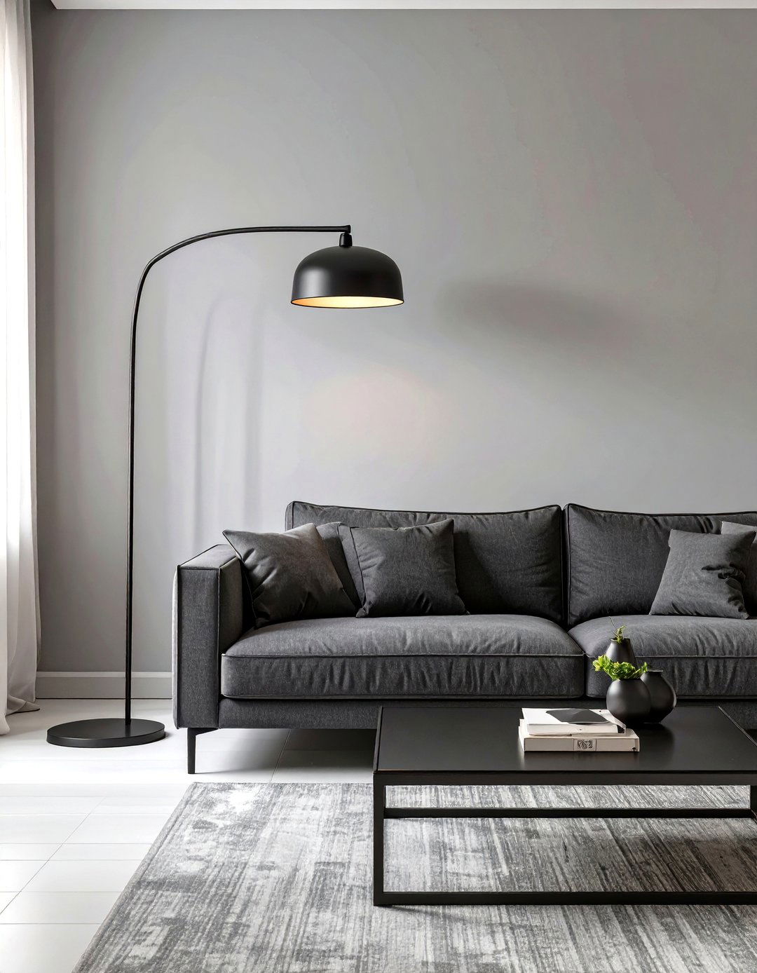 Minimalist Black and Grey Living Room - 30 modern black and grey living room ideas