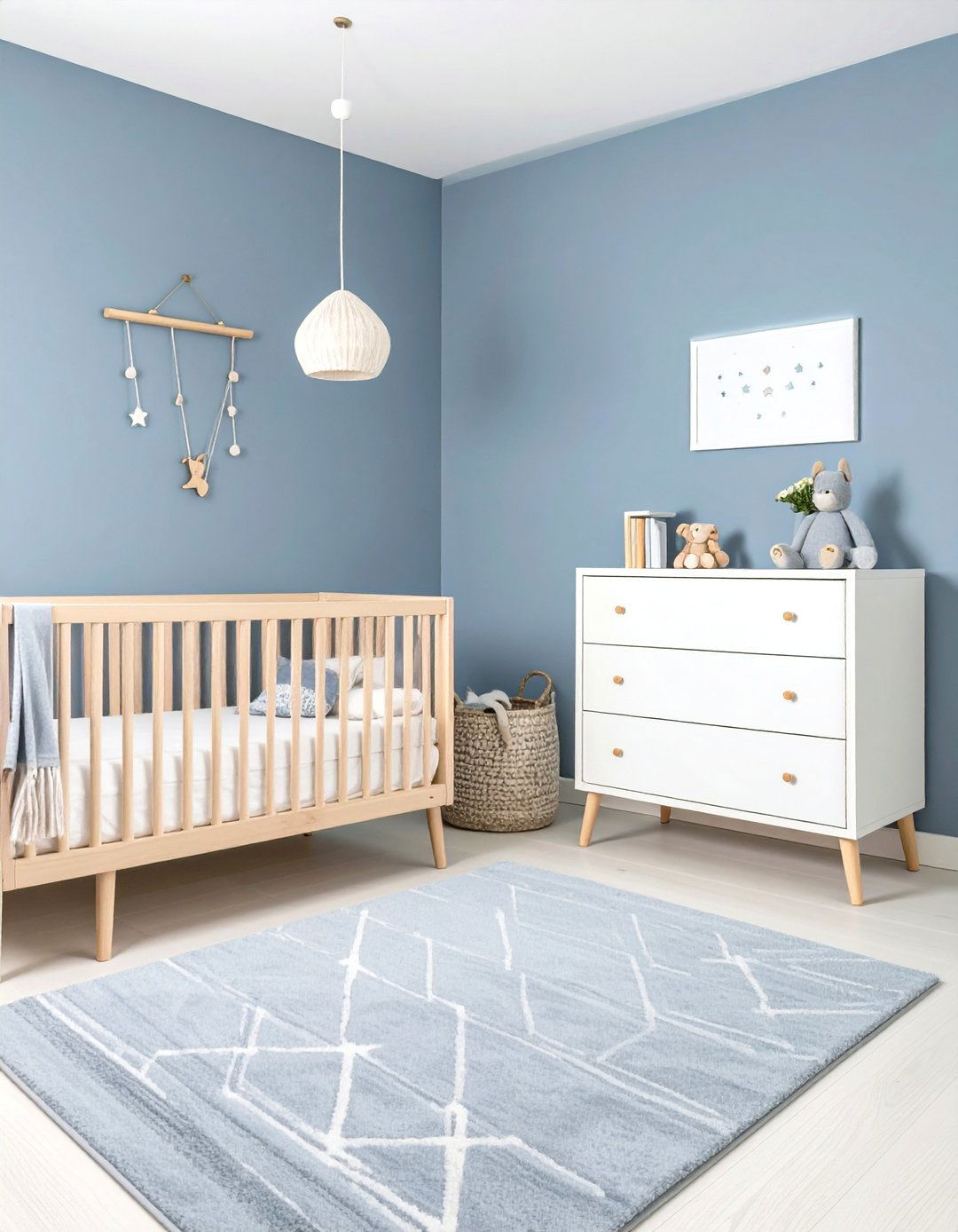 Minimalist Blue Nursery Theme - 30 modern baby boy room ideas