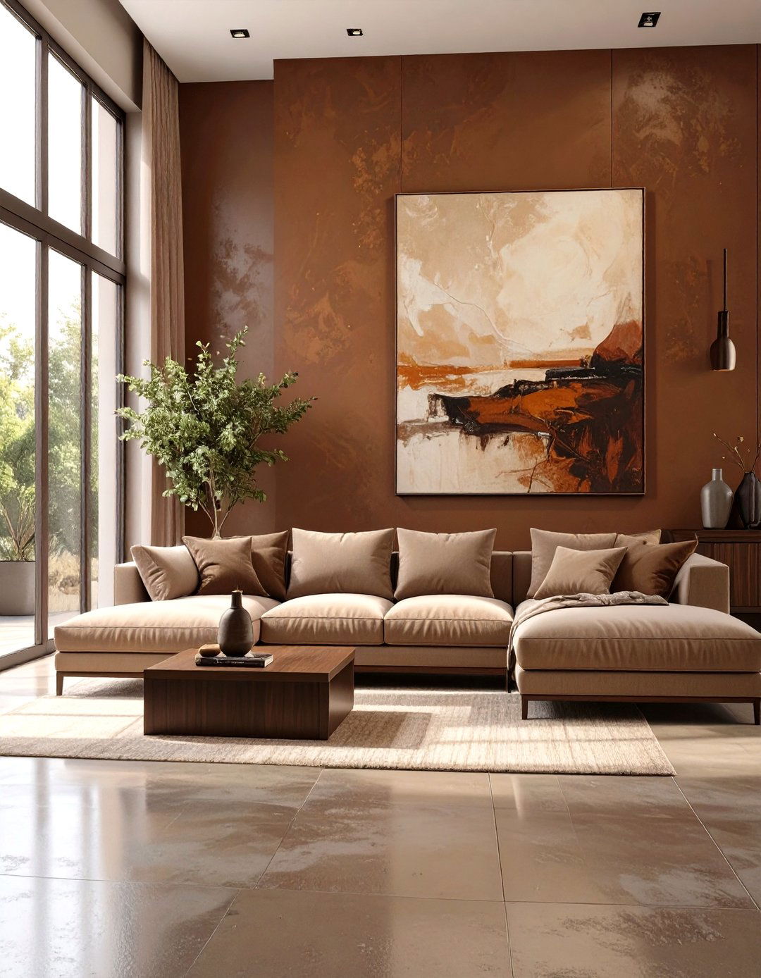 Minimalist Brown Living Room - 30 modern brown living room ideas