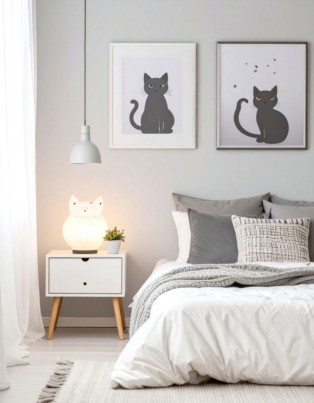 Minimalist Cat Themed Room - 30 cute room decor ideas