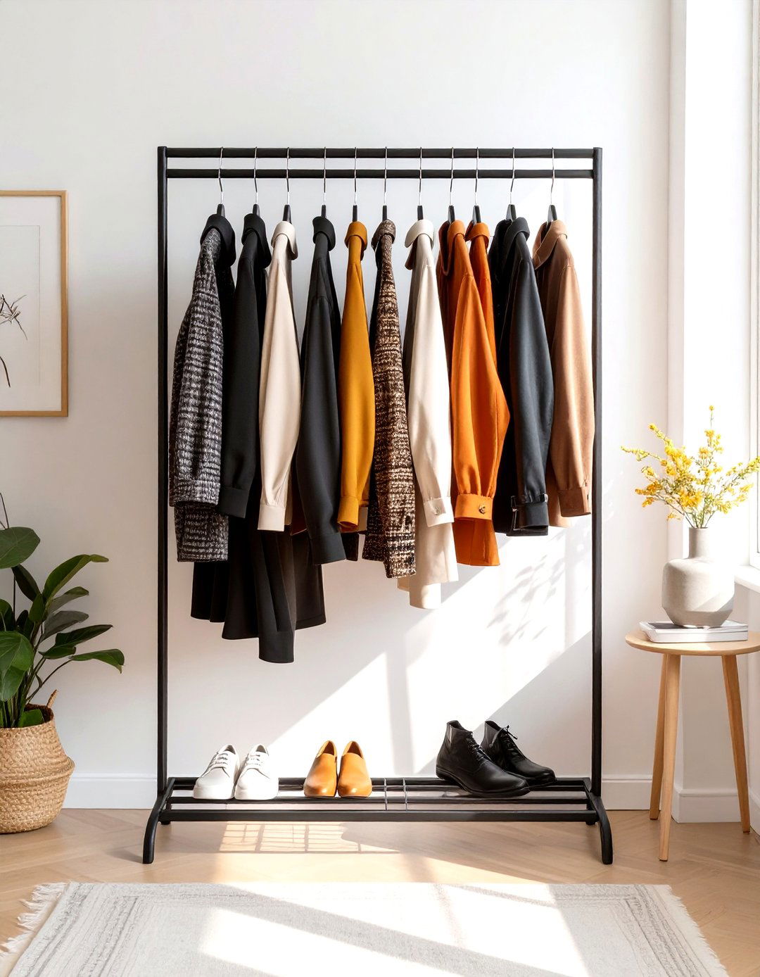 Minimalist Clothing Rack - 30 teenage girl bedroom ideas for small rooms