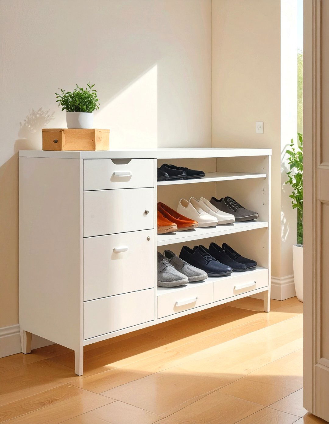 Minimalist Concealed Shoe Cabinet - 30 shoe closet ideas