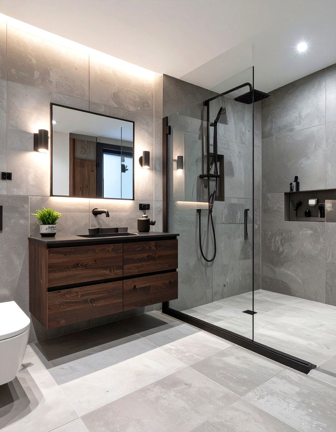 Minimalist Concrete Bathroom - 30 modern bathroom design photos ideas