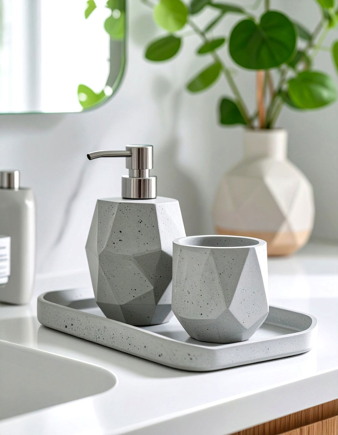 Minimalist Concrete Bathroom Accessories - 30 bathroom accessories ideas